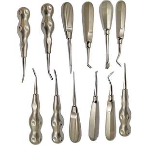 ชุดเครื่องมือถอนฟัน Ovexa Surgical 10 ชิ้น ทำจากสแตนเลสสตีล สีเงิน ด้ามจับออกแบบตามหลักสรีรศาสตร์ ระดับการใช้งานทางศัลยกรรม - Product Image 1