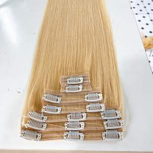 Extensions de cheveux vierges de haute qualité tissage os droit Clip Ins faisceaux de cheveux fermeture assortie frontale cheveux humains en gros - Product Image 6