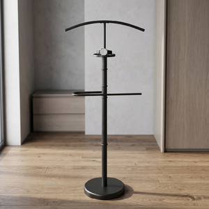 Modern Freestanding Valet <b>Stand</b> Metal Powder coated Finish Garment <b>Rack</b> for bedroom living room office - Product Image 2