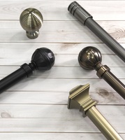 Tringles à rideaux métalliques extensibles décoratives pour la maison avec embouts décoratifs – Prix usine