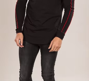 เสื้อยืดผู้ชายคุณภาพสูง 250 กรัม ผ้าฝ้าย 100% สีดำ แฟชั่นลำลอง รับออกแบบโลโก้ OEM เสื้อยืดผู้ชายสั่งทำ - Product Image 6