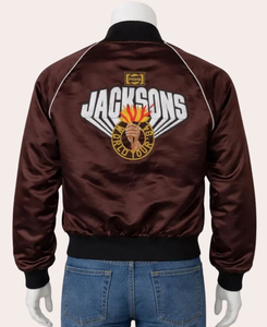 Veste bomber en satin Premium The Jacksons Victory Tour 1984 |   Édition Rétro Pop Memorabilia : Vente en Gros de Souvenirs Musicaux - Product Image 2