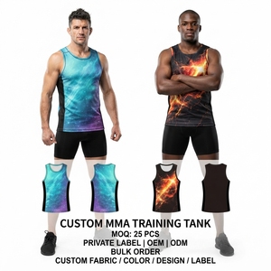 Camiseta Deportiva Personalizada por Sublimación para Hombre, MMA, Transpirable, Sin Mangas, para Entrenamiento Físico, Gimnasio, Ejercicio, Ropa Deportiva - Product Image 2