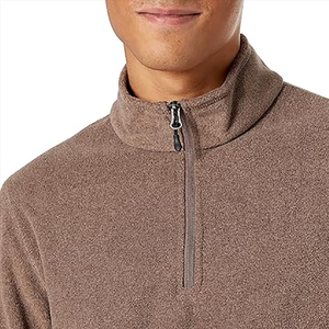 Chemise à capuche en polaire 100% polyester pour homme, de haute qualité, décontractée, pour l'extérieur, hiver, 14 fermetures éclair, manches longues, séchage rapide, respirante - Product Image 2