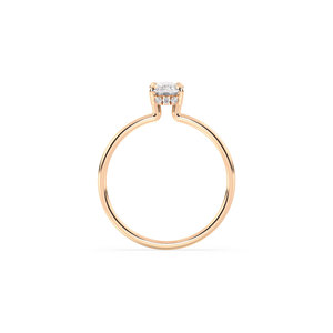 Bagues de fiançailles REYES, best-seller, design classique, or massif 14 carats, diamant de laboratoire HPHT CVD, cadeau parfait pour femme. - Product Image 5