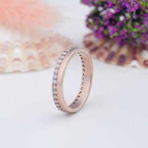 <b>Custom</b> 925 Sterling Silver Wedding Band Minimalist Prong Setting 18K Gold Plated Fine <b>Rings</b> for Bridal Party Wholesale - Product Image 5