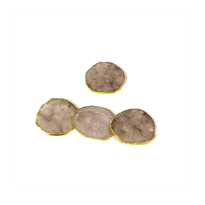 Offre Spéciale – Sous-verre rond en quartz fumé de haute qualité, en pierre précieuse, pour table, boissons et support à café à domicile - Product Image 5