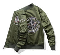 Blouson Bomber Homme Léger Zippé Décontracté Streetwear Coupe-Vent Style Universitaire Personnalisable Vente en Gros Blouson Aviateur Pilote