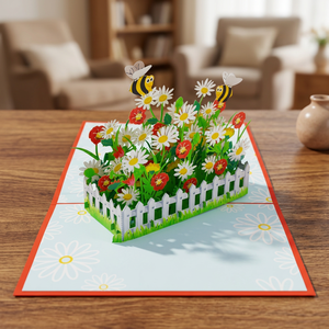 Top Trending 3D White Daisy Flower Thanksgiving Pop Card Handmade <b>Paper</b> Craft Custom Design Love Style Birthday Gift Vietnamese - Product Image 2