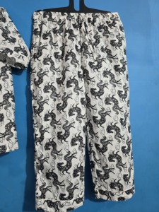 Camisón Casual de Verano para Mujer GpEnterprises, Cuello en V Suave, 100% Algodón Teñido, Corto, Cintura Elástica, Estilo Deportivo - Product Image 3