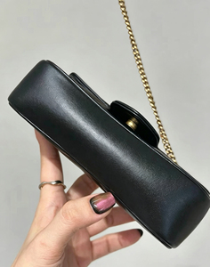 Lady <b>Black</b> Crossbody Wallet Chain Strap Purse <b>Mini</b> Shoulder <b>Bag</b> with Anti-Theft Feature for Daily Use - Product Image 3