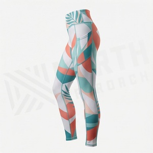 High Waisted Womens Yoga Pants Custom Sublimation Customized Color <b>Seamless</b> <b>Leggings</b> Elastic Solid Pattern Activewear - Product Image 3