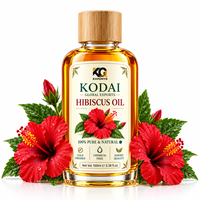 Minyak Esensial Hibiscus Cold Pressed Ekstrak Herbal Alami Murni Cairan Tamil Nadu Logo Kustom Perawatan Kulit & Rambut Untuk Penggunaan di Rumah