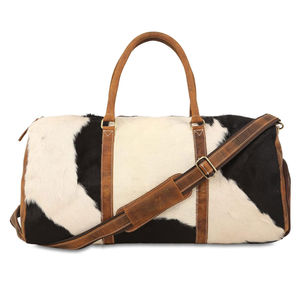 Sac de voyage en cuir de vachette, style personnalisé, sac de voyage en toile - Product Image 1
