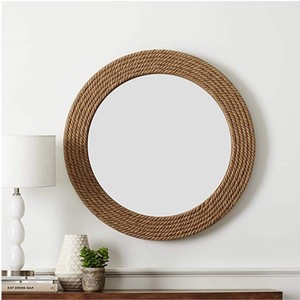 Espejo Náutico de Madera de Teca Hecho a Mano por Aqdus Saleem, Decoración Costera para el Hogar, Forma Redonda, Modelo TK-ROPE4, Venta al Por Mayor - Product Image 5