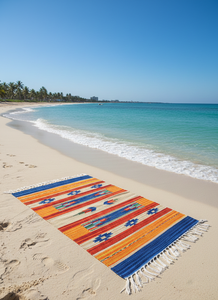 Tapis/chemin de table moderne en coton tissé à la main, motif floral, lavable, avec envers réversible, à poils plats, pour la maison et les voyages - Product Image 3