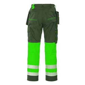 Pantalon de travail cargo haute visibilité personnalisé, respirant, en rayonne extensible, anti-plis, avec détection des aiguilles, certifié EN - Product Image 6