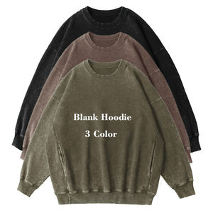เสื้อสเวตเชิ้ตผู้ชายไซส์ใหญ่ ผ้าฝ้าย คอกลม สกรีนโลโก้ได้ สีพื้น สไตล์ลำลอง สตรีทแวร์ ฤดูใบไม้ร่วง แขนยาวถัก - Product Image 2