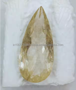 พลอยควอตซ์ทรงเหลี่ยมตัดเป็นสี่เหลี่ยมสีทองธรรมชาติ100% อัญมณีทรงหลวมเครื่องประดับแบบหลวมทำมือตัด - Product Image 1