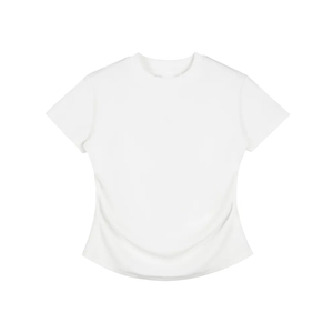 Camisetas de Mujer de Alta Calidad, 280GSM, Casuales, Lavado Ácido, 100% Algodón, Transpirables, Cintura Definida, Corte Ajustado, Cuello Redondo, Estilo Universitario - Product Image 3