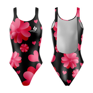 Traje de Baño de Una Pieza con Estampado de Transferencia de Calor Personalizado, de Alta Calidad, con Estampado Floral 3D, Elástico en Cuatro Direcciones, Cuello Redondo sin Costuras - Product Image 1