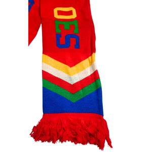 Eastern Star OES Embroidered <b>Scarf</b> And Hat Set <b>Red</b> Acrylic Winter Wear Adult 2 Piece - Product Image 4