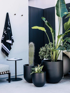 Ensemble de pots à fleurs modernes en FRP pour patio extérieur, espace intérieur, jardin, aménagement paysager, jardinières décoratives - Product Image 4