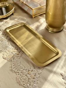 Bandeja de Latón Decorativa para Servir, Bandeja Metálica para Decoración de Centros de Mesa en Bodas y Aniversarios, ¡Gran Venta! - Product Image 1