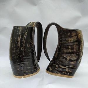 แก้วเบียร์ไวกิ้งทำจากเขาสัตว์ไวกิ้งทำจากแก้วมักทำจากแก้วมักหินโมราธรรมชาติ - Product Image 4