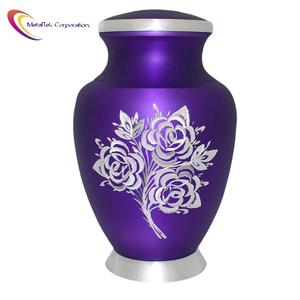 Urna Funeraria Moderna de Color Rosa Púrpura para Cenizas, Diseño Moderno, Estilo Adulto, Hecha a Mano, Urnas Metálicas Conmemorativas, Fabricante de Urnas - Product Image 1