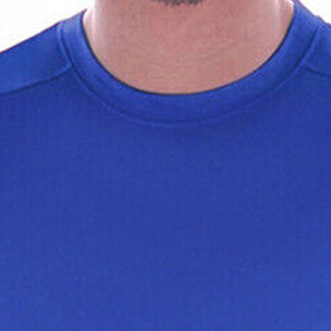 T-shirt de compression à manches longues pour homme, bleu uni, séchage rapide, coupe ample, écologique, respirant, col rond, en polyester tricoté - Product Image 6