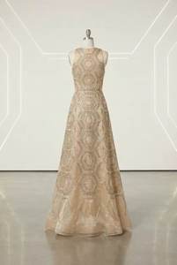 Robe de soirée longue ornée à la main, directement de l'usine, tenue de soirée de luxe, fournisseur en gros de robes - Product Image 5