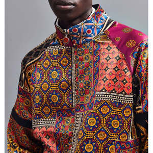 Chaqueta Bomber Reversible de Satén Bordada con Parches Impresos Personalizados para Hombre, Impermeable, Transpirable y Resistente al Viento, con Cuello Redondo - Product Image 6