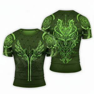 เสื้อรัดกล้ามเนื้อแบบสั่งทำ OEM ลดราคาพิเศษ พร้อมโลโก้แบบซับลิเมชั่น แขนสั้น สำหรับ MMA BJJ เล่นเซิร์ฟ ออกกำลังกาย ฟิตเนส กางเกงผู้ชาย - Product Image 3