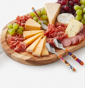 Ensemble de 4 couverts en acier inoxydable avec poignée à motif floral, finition plaquée argent, idéal pour la cuisine, la table, l'hôtel, la maison - Product Image 3