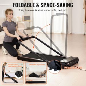 Tapis Roulant Pieghevole da 2.5HP per Casa e Ufficio, Capacità 265 Libbre, Macchina da Corsa con Test Frequenza Cardiaca DC, Senza Spina di Alimentazione - Product Image 4