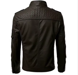 แจ็คเก็ตหนังแฟชั่นสไตล์วินเทจสำหรับผู้ชายแบบสั่งทำพิเศษ - Product Image 2