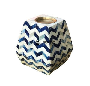 Porte-bougie décoratif en os incrusté de qualité supérieure pour la décoration de table et de la maison par Tradebyd - Product Image 1