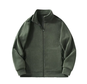 <b>Mens</b> <b>Sherpa</b> <b>Fleece</b> Jacket Stand Collar Zip Front Winter Warm Softshell Casual Outdoor Jacket Custom Logo Supplier - Product Image 3