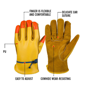 Gants en cuir synthétique robustes conçus pour les conditions de travail difficiles avec coutures renforcées et une forte résistance à l'usure - Product Image 3