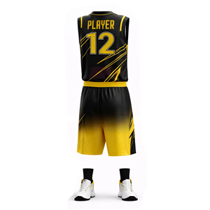 Ensemble Maillot et Short de Basketball Personnalisé en Gros – Tenue d'Équipe Sublimée, Séchage Rapide, Respirant, Kit Sportif - Product Image 4