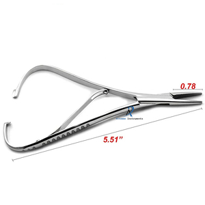 Porte-aiguille chirurgical dentaire à pointe perforée en acier inoxydable, instrument de suture avec poignée ergonomique à verrouillage, outil professionnel - Product Image 6