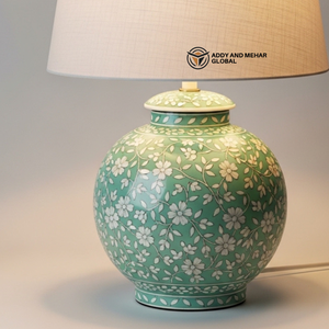 Wholesale Custom Bone Inlay <b>Lantern</b> Traditional Floral Inlay <b>Table</b> <b>Lamp</b> Bespoke Home Decor <b>Lamps</b> with Private Labeling Opti - Product Image 4