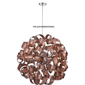 Lustre moderne en fer massif pour intérieur, lampe suspendue pour salle à manger, décoration de hall d'hôtel de luxe moderne, lumières de mariage - Product Image 6