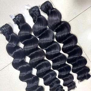 Offre exceptionnelle pour le mois de mars ! Cheveux humains vierges Remy vietnamiens en vrac, ondulations profondes et ondulations aquatiques, pour femmes, pour tressage humide et extensions à la peau - Product Image 1