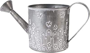 <b>Rustic</b> Vintage Galvanized Water Can for Home Garden Black Handle <b>Tin</b> Watering Can for Plant Care Flower Pots & <b>Planters</b> India - Product Image 5