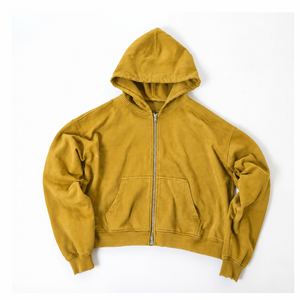 Sweat à capuche zippé en coton épais pour homme, avec poches latérales, épaules tombantes, idéal pour l'entraînement hivernal, marque privée, OEM, sweats à capuche zippés personnalisés avec logo. - Product Image 1