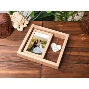 New Design Wooden Photo <b>Frame</b> Rectangular Vertical Tabletop Engraved Heart Pendant Handmade Elegant Design - Product Image 6