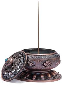 Brûleur d'encens Bakhoor traditionnel fait main, porte-encens Oud arabe écologique, religieux, pour la décoration de maison de luxe, cadeau festif - Product Image 6