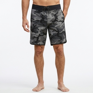Shorts de bain décontractés pour hommes à imprimé camouflage, séchage rapide, avec cordon de serrage à la taille - Product Image 2